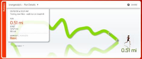 Testing my new Nike+ gear - Short walk/run